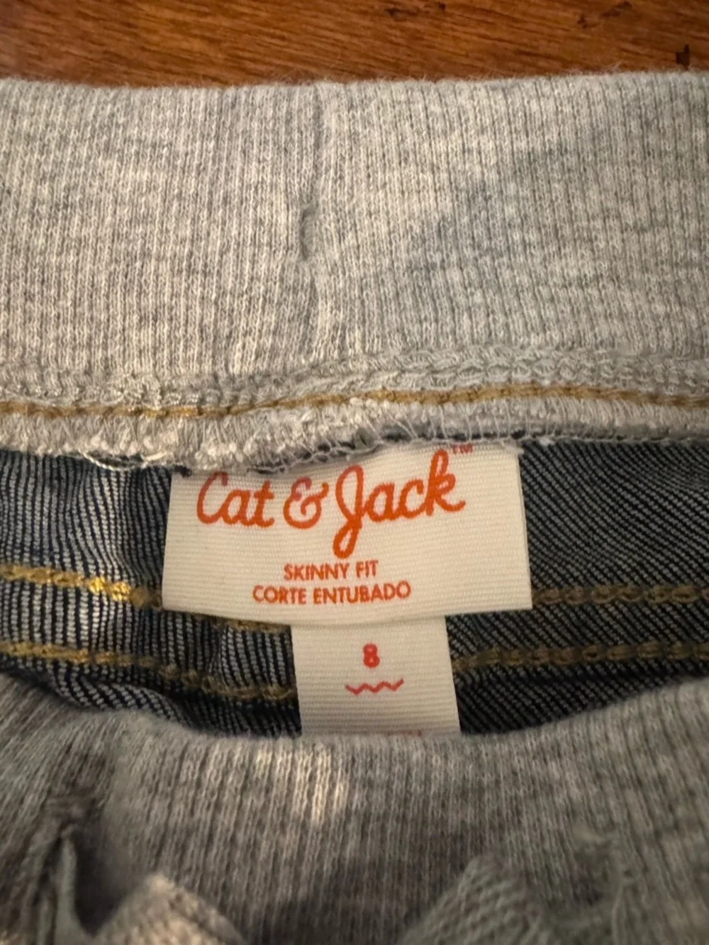 Cat & Jack NWT Size 8 Dark Wash Pull-On Skinny Leg Jeans w/Knit Waist